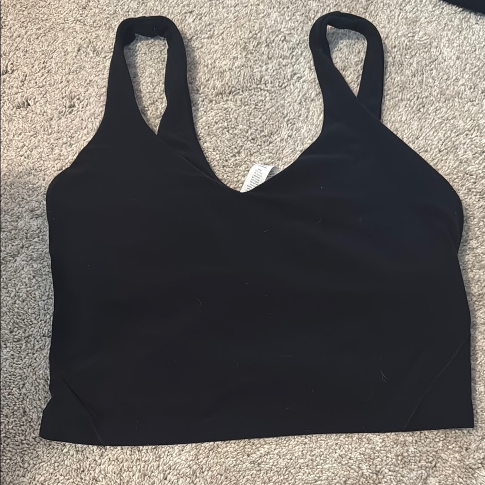 Black V-Neck Crop Top